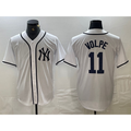 NY.Yankees #11 Anthony Volpe White Fashion Cool Base Jersey