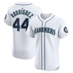 S.Mariners #44 Julio rodriguez White Home Elite Jersey