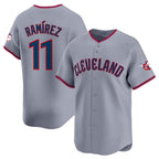 C.Guardians #11 Jose Ramirez Gray 2025 Alternate Limited Stitched Jersey