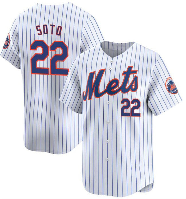 NY.Mets #22 Juan Soto White Home Limited Stitched Jersey
