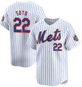 NY.Mets #22 Juan Soto White Home Limited Stitched Jersey