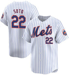 NY.Mets #22 Juan Soto White Home Limited Stitched Jersey