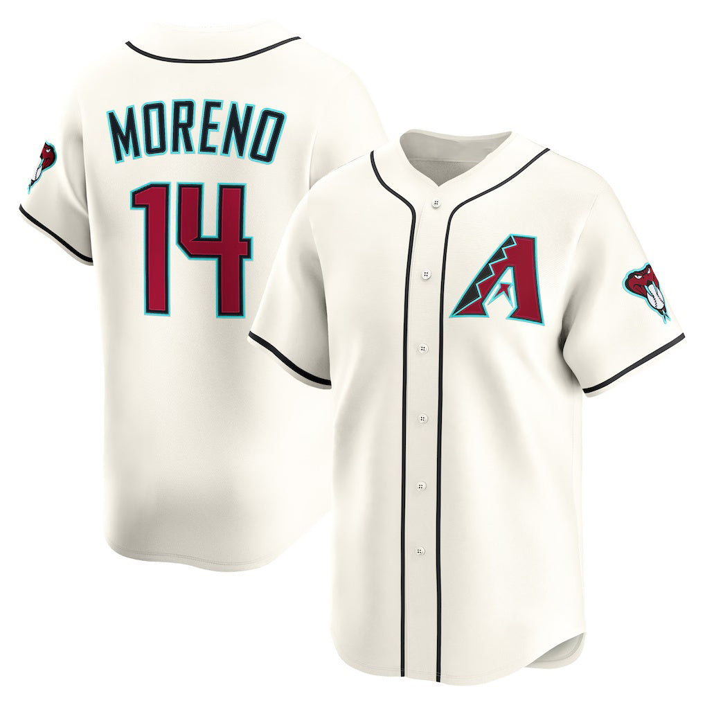 A.Diamondbacks #14 Gabriel Moreno Cream Home Limited Player Jersey