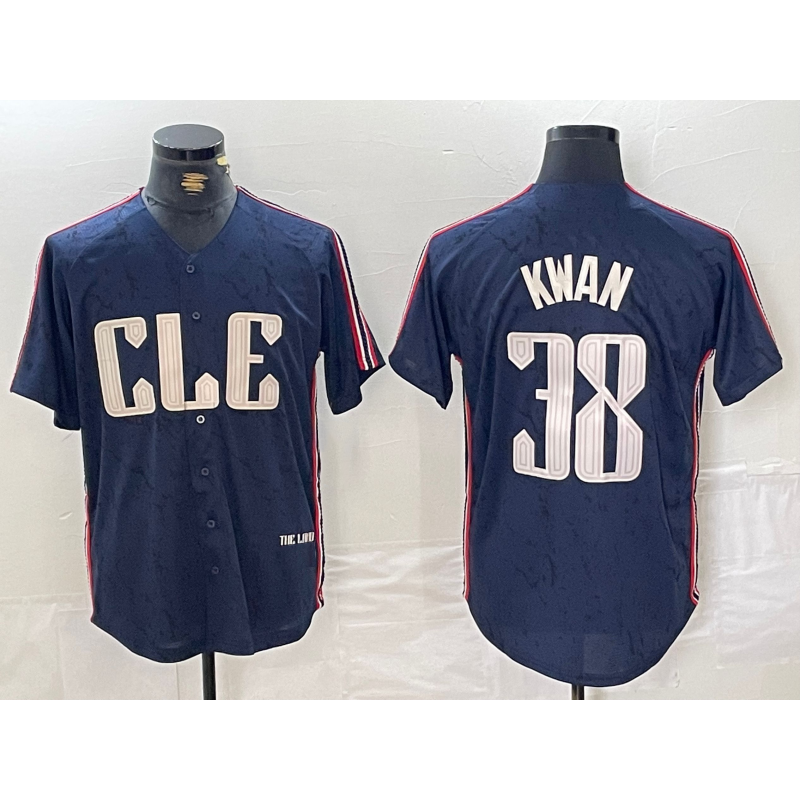 C.Guardians #38 Steven Kwan Navy 2024 City Connect Limited Stitched Jersey