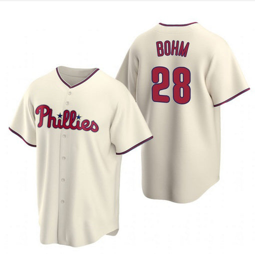 P.Phillies #28 Alec Bohm Cream Alternate Jersey