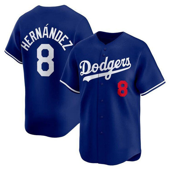 LA.Dodgers #8 Enrique Hernandez Royal Limited Stitched Jersey