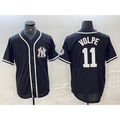 NY.Yankees #11 Anthony Volpe Black White Cool Base Stitched Jersey