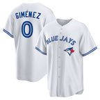 TB.Jays #0 Andres Gimenez White Home Replica Jersey