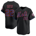 NY.Mets #22 Juan Soto Black Alternate Limited Player Jersey