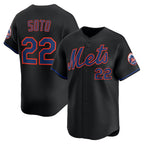 NY.Mets #22 Juan Soto Black Alternate Limited Player Jersey