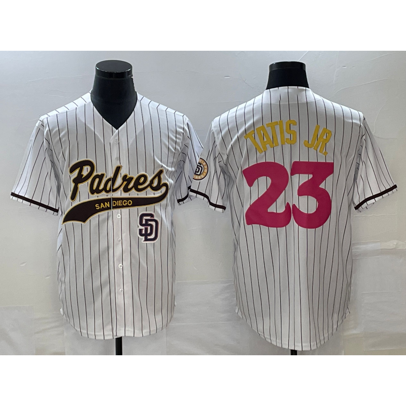 SD.Padres #23 Fernando Tatis Jr. White NEW 2023 City Connect Cool Base Stitched Jersey