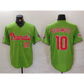 P.Phillies #10 J.T. Realmuto Number Green With Patch Stitched Cool Base Jersey