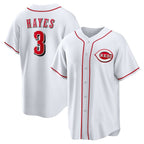 C.Reds #3 Ke'Bryan Hayes White Home Replica Jersey