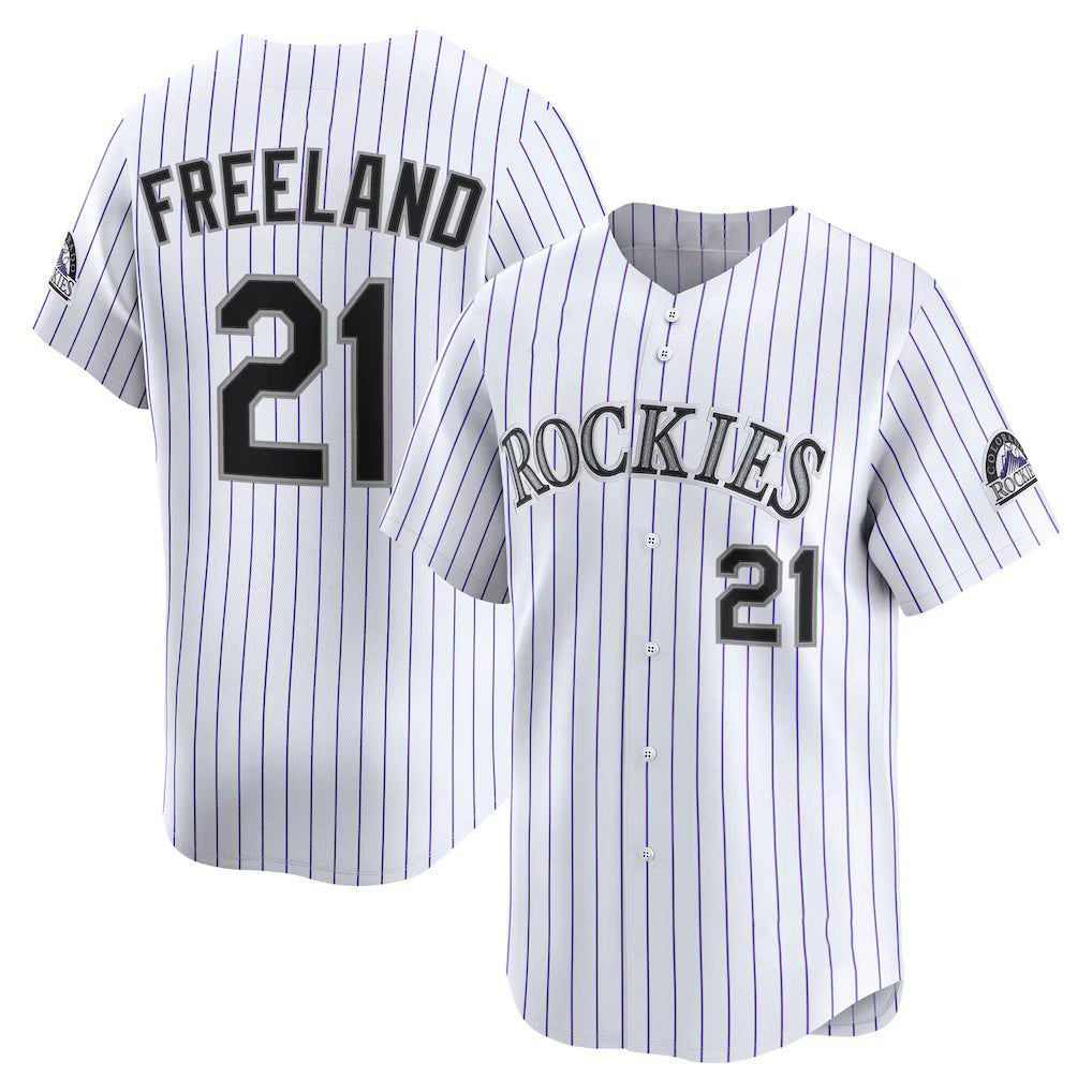 C.Rockies #21 Kyle Freeland White Home Limited Player Jersey