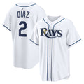 TB.Rays #2 Yandy Diaz White Home Replica Jersey