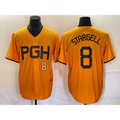 P.Pirates #8 Willie Stargell Number Gold 2023 City Connect Stitched Jersey