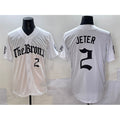NY.Yankees #2 Derek Jeter White 'Gothic Legacy Edition' Vapor Premier Limited Stitched  Jersey