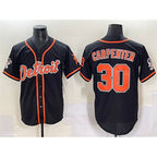 D.Tigers #30 Kerry Carpenter Black With Patch Cool Base Stitched Jersey