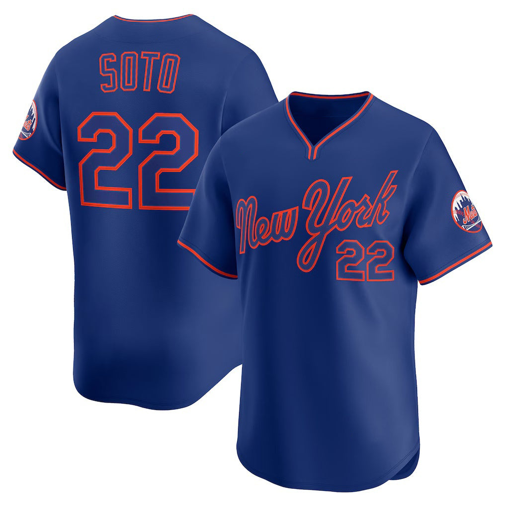 NY.Mets #22 Juan Soto Royal Alternate Limited Player Jersey