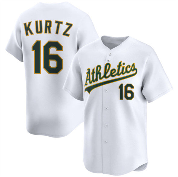 O.Athletics #16 Nick Kurtz White 2024 Home Limited Stitched Jersey