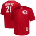 C.Reds cdql-#21 Deion Sanders Mitchell & Ness Red Big & Tall Cooperstown Mesh Batting Practice Jersey