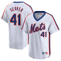 NY.Mets #41 Tom Seaver White Throwback Cooperstown Limited Jersey