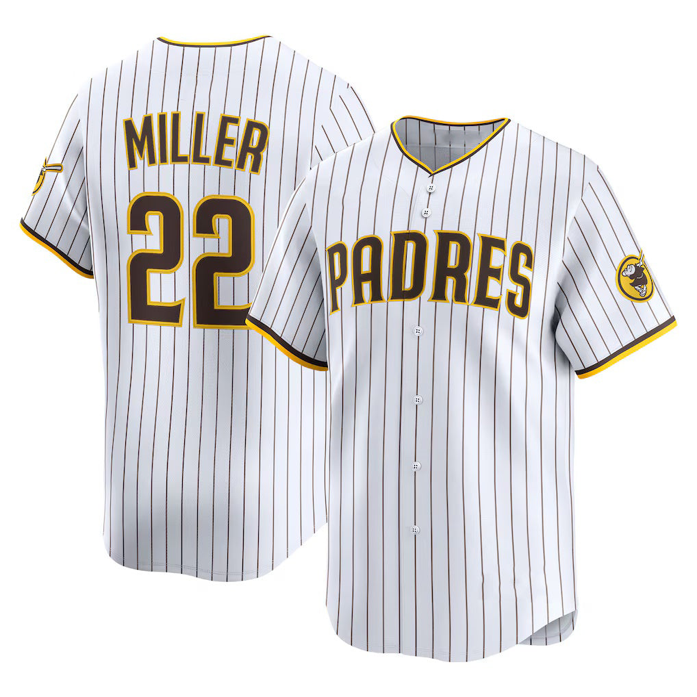 SD.Padres #22 Mason Miller White Home Limited Player Jersey