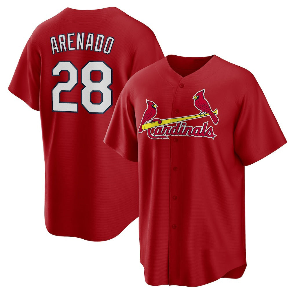 St. Louis Cardinals #28 Nolan Arenado Red Alternate Official Replica Player Jersey