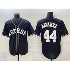 H.Astros #44 Yordan Alvarez Black Lights Out Limited Stitched  Jersey