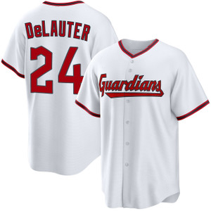 C.Guardians #24 Chase DeLauter White Cool Base Limited Stitched Jersey