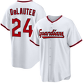C.Guardians #24 Chase DeLauter White Cool Base Limited Stitched Jersey