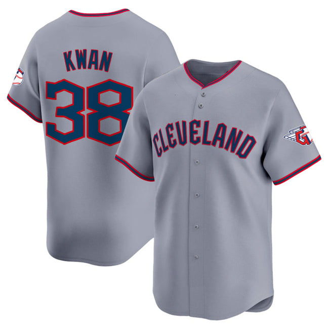 C.Guardians #38 Steven Kwan Gray 2025 Alternate Limited Stitched Jersey