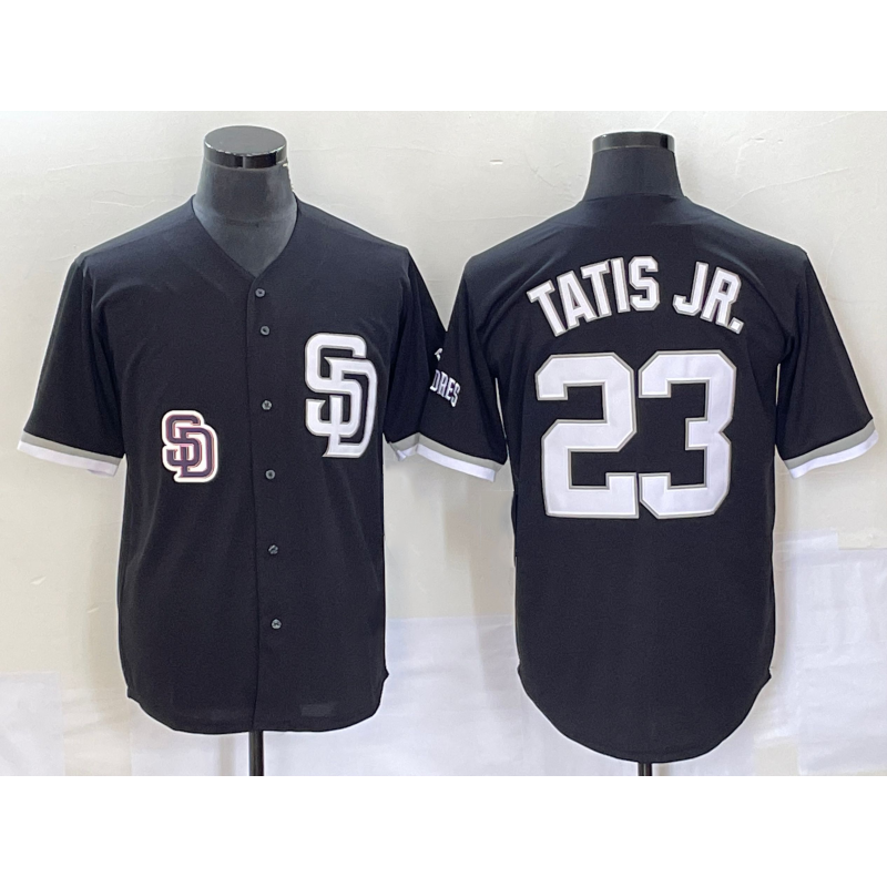 SD.Padres #23 Fernando Tatis Jr. Black 2023 Cool Base Stitched Jersey