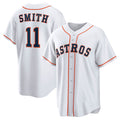 H.Astros #11 Cam Smith White Home Replica Jersey