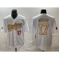LA.Dodgers #17 Shohei Ohtani Number White 2022 All Star Stitched Cool 2 Base Jersey