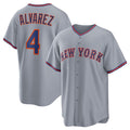 NY.Mets #4 Francisco Alvarez Gray 2025 Limited Stitched Jersey