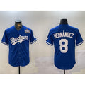 LA.Dodgers #8 Enrique Hernandez Royal 2024 World Series Cool Base Stitched Jersey