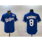 LA.Dodgers #8 Enrique Hernandez Royal 2024 World Series Cool Base Stitched Jersey