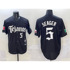 T.Rangers #5 Corey Seager Black Mexico 2025 Vapor Premier Limited Stitched  Jersey