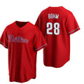 P.Phillies #28 Alec Bohm Red Alternate stitch Jersey