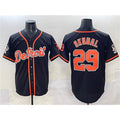 D.Tigers #29 Tarik Skubal Black With Patch Cool Base Stitched Jersey