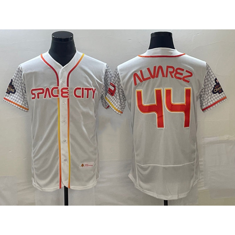 H.Astros #44 Yordan Alvarez Number White 2023 City Connect Flex Base Stitched Jersey