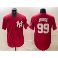 NY.Yankees #99 Aaron Judge Red Fashion Cool Base Jersey