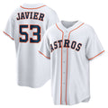 H.Astros #53 Cristian Javier White Home Replica Jersey