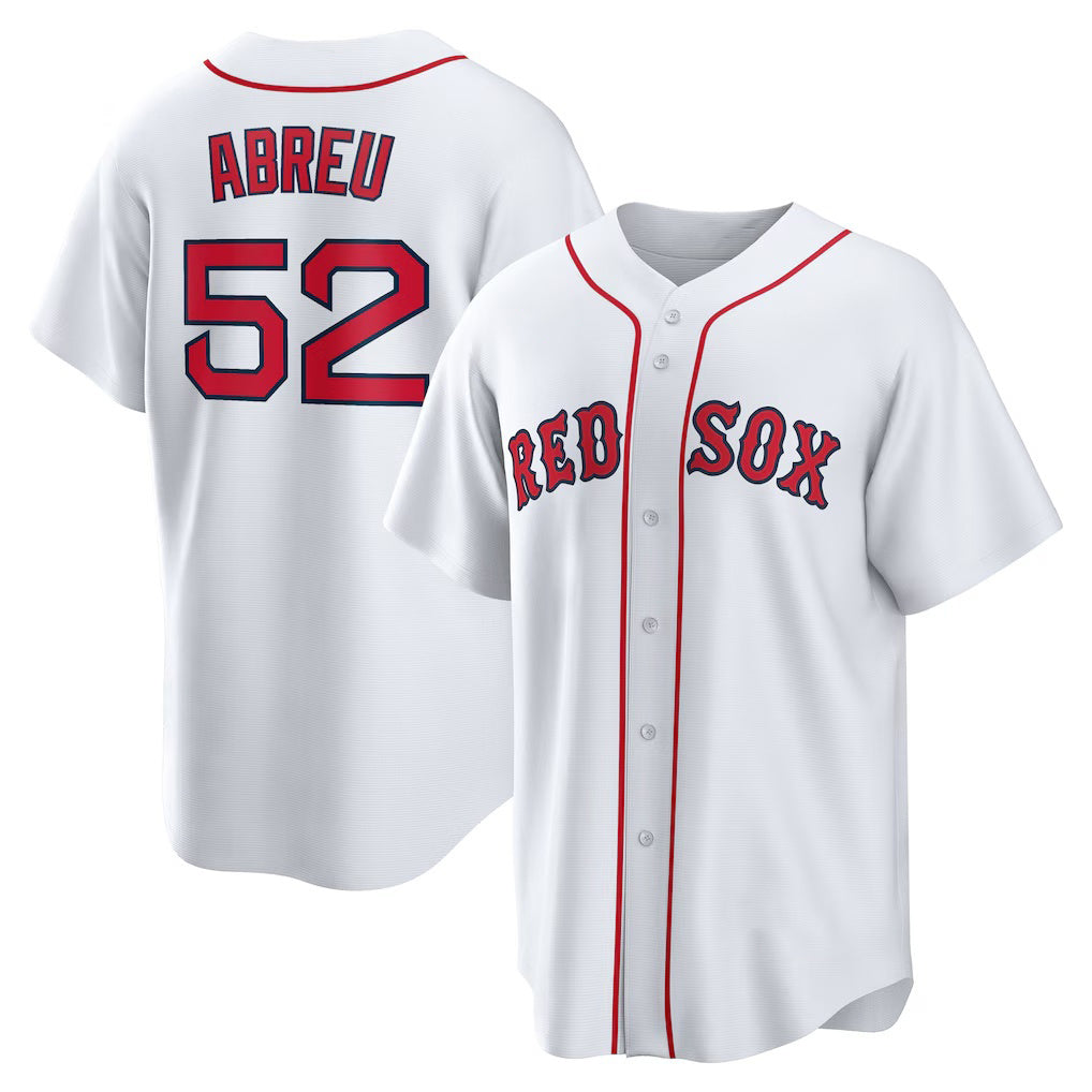 BR.Sox #52 Wilyer Abreu White Home Replica Jersey