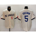 LA.Dodgers #5 Freddie Freeman Number Cream 2024 City Connect Limited 2 Stitched Jersey