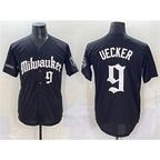 M.Brewers #9 Bob Uecker Black 'Gothic 414 Shadows Edition' Vapor Premier Limited Stitched Jersey