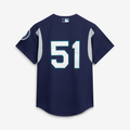 S.Mariners #51 Ichiro Suzuki Mitchell & Ness Navy Cooperstown Collection Batting Practice Jersey