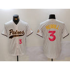 SD.Padres #3 Jackson Merrill White Cool Base Stitched Jersey