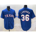 T.Rangers #36 Wyatt Langford Royal Cool Base Limited Stitched Jersey
